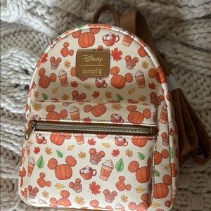 Disney Loungefly Fall Pumpkin Backpack